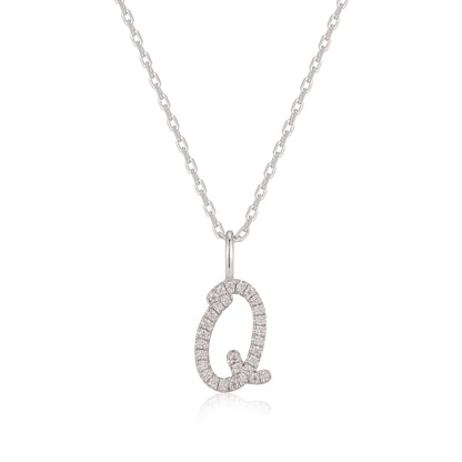 Sterling Silver Initial Charm Necklace