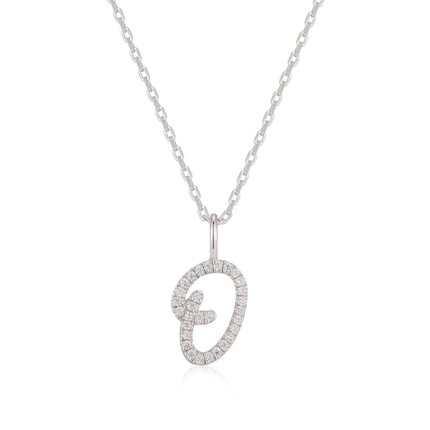 Sterling Silver Initial Charm Necklace