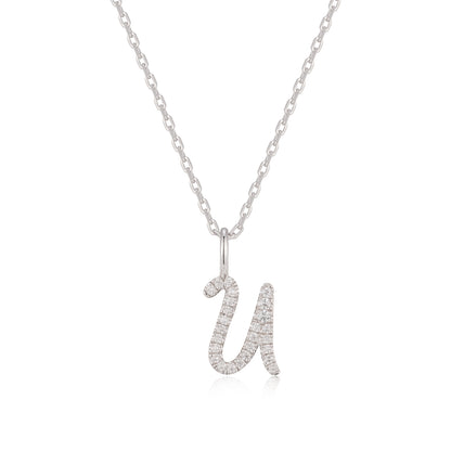 Sterling Silver Initial Charm Necklace