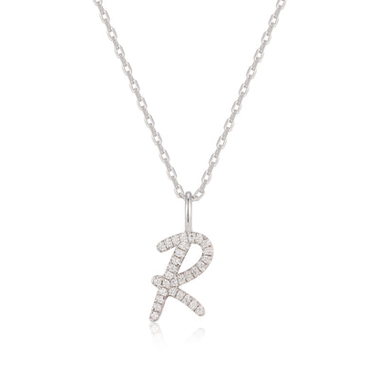 Sterling Silver Initial Charm Necklace