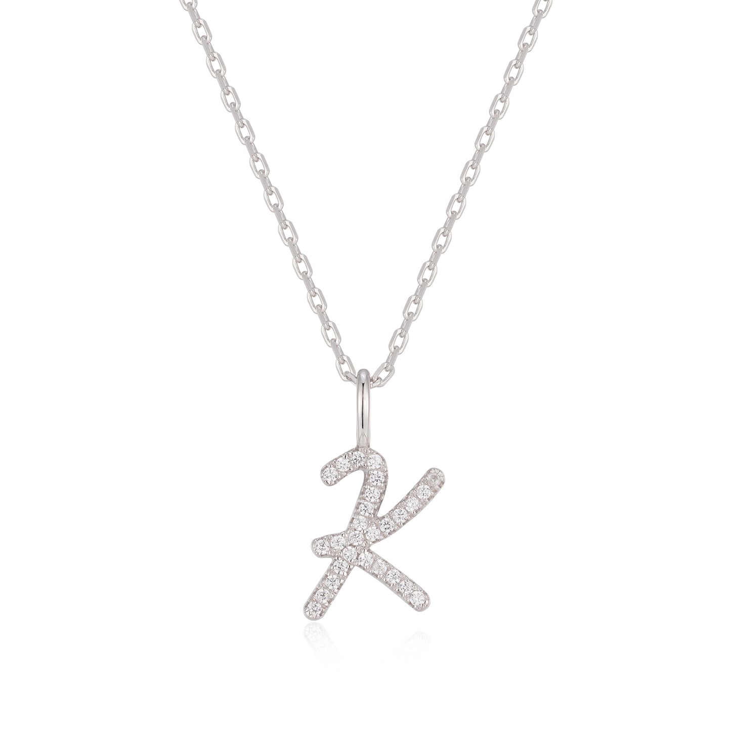 Sterling Silver Initial Charm Necklace