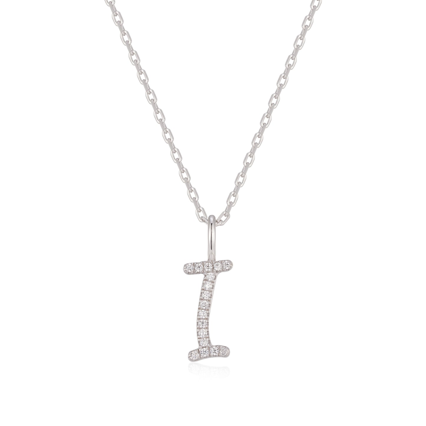 Sterling Silver Initial Charm Necklace