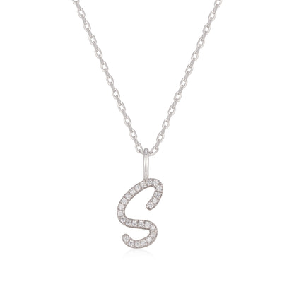Sterling Silver Initial Charm Necklace