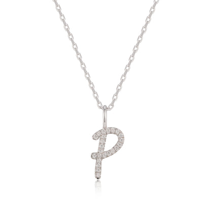 Sterling Silver Initial Charm Necklace