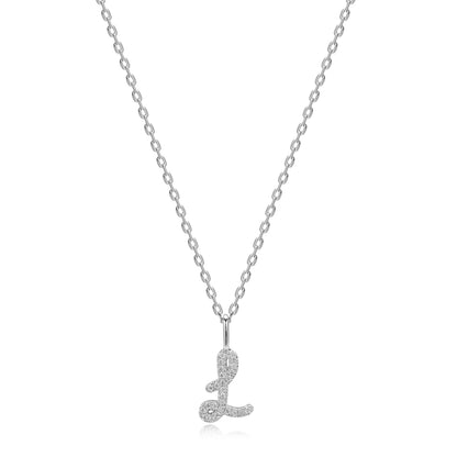 Sterling Silver Initial Charm Necklace