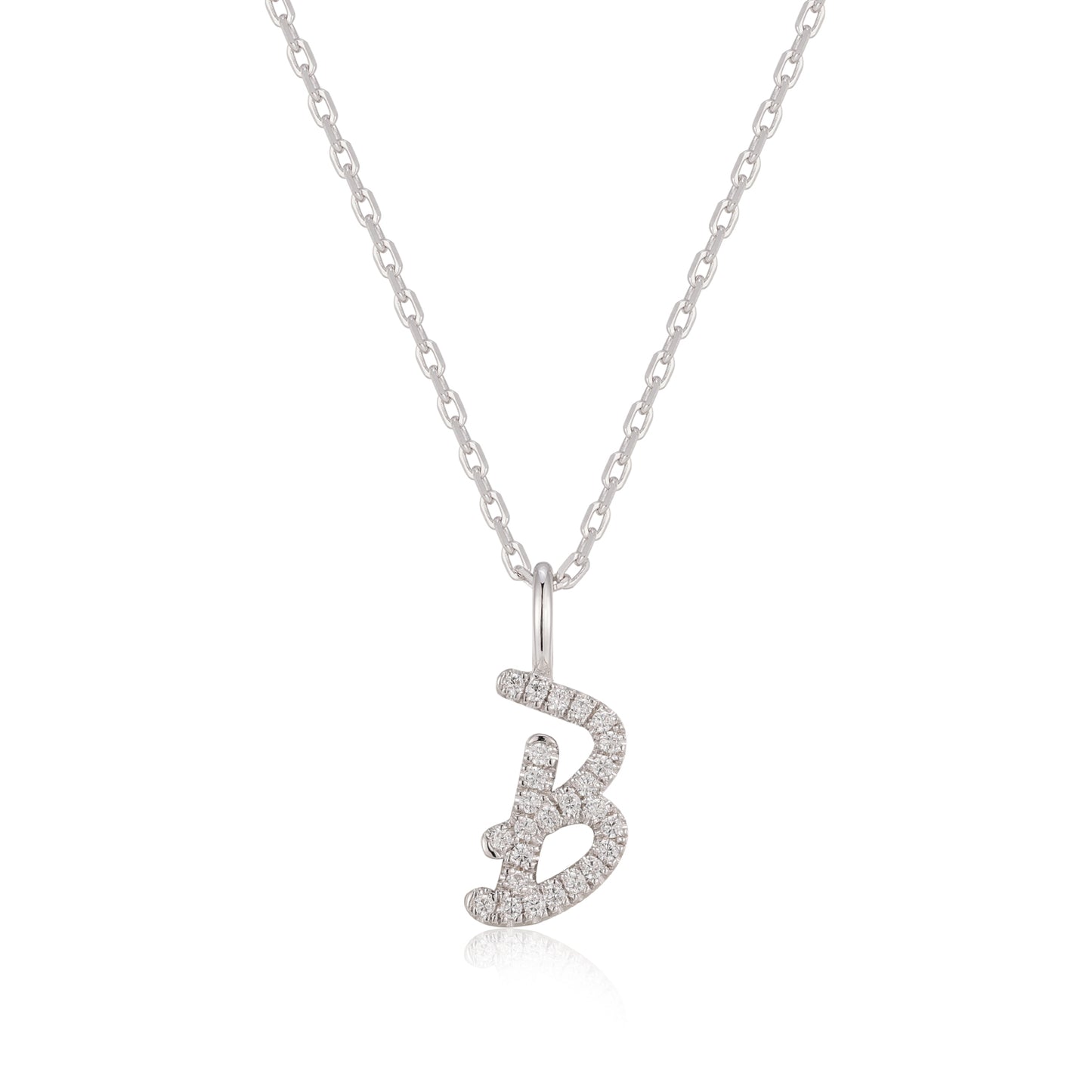 Sterling Silver Initial Charm Necklace