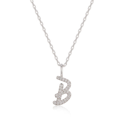 Sterling Silver Initial Charm Necklace