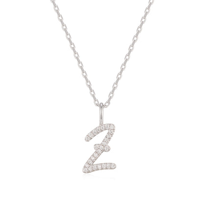 Sterling Silver Initial Charm Necklace