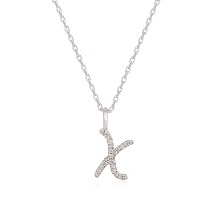 Sterling Silver Initial Charm Necklace