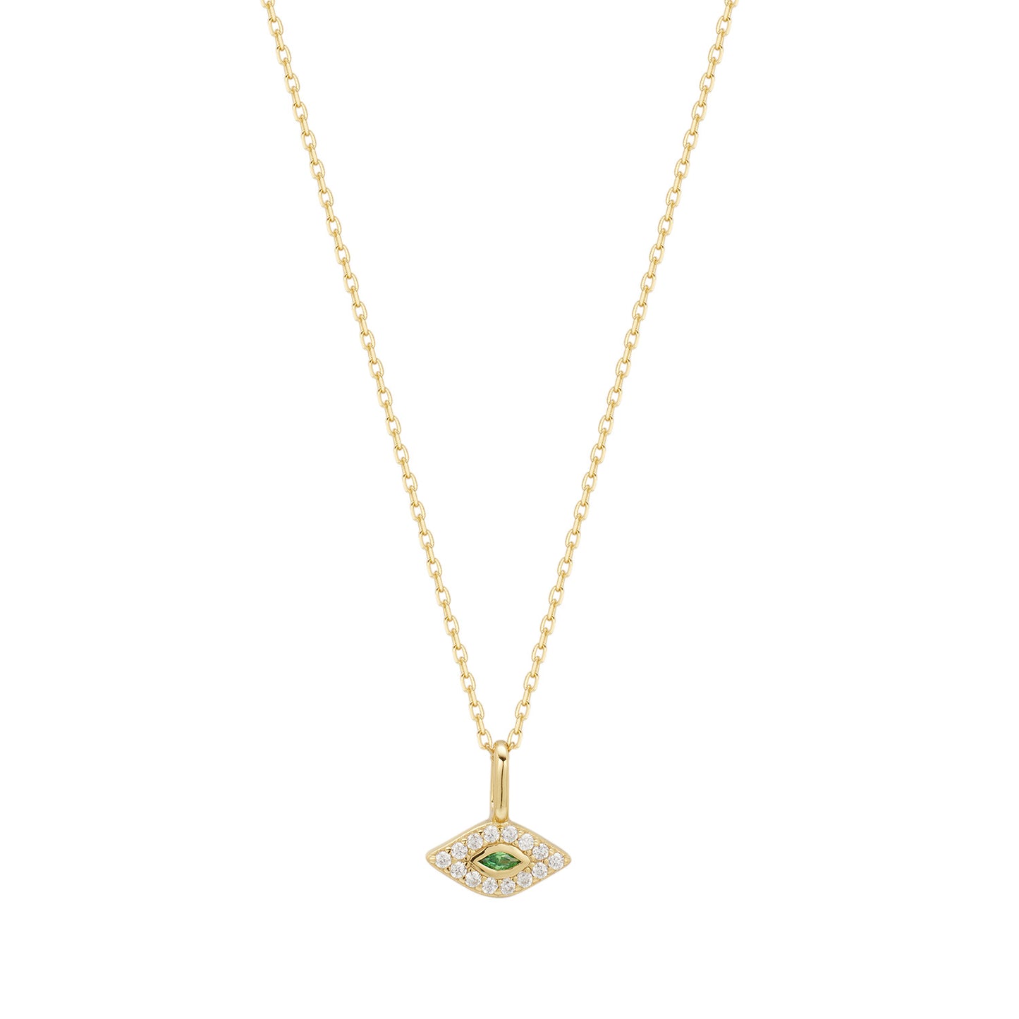 18K Gold Vermeil Evil Eye Necklace